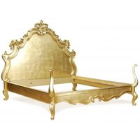 Barock Bett Lusso Superior Gold 180 x 200 cm aus der Luxus Kollektion von Casa Padrino