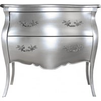 Casa Padrino Barock Kommode mit 2 Schubladen Mod2 Silber Breite 95 cm, Höhe 86 cm - Barock Möbel