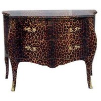 Casa Padrino Barock Kommode Leopard 106 cm - Schrank Möbel