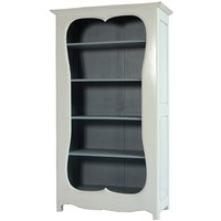 Casa Padrino Barock Bücherschrank Weiss / Grau B 110 x H 185 cm Bücherregal Regal Schrank