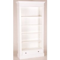 Casa Padrino Shabby Chic Landhaus Stil Schrank Bücherschrank WeiØ B 100 H 200 cm- Schrank