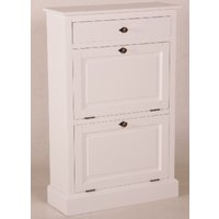 Casa Padrino Shabby Chic Landhaus Stil Schuhschrank WeiØ B 75 H 115 cm Möbel Schuh Schrank