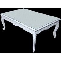 Casa Padrino Barock Couchtisch WeiØ 120 x 80 cm - Mod2