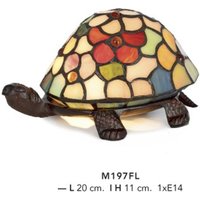 Casa Padrino Tiffany Decoleuchte Schildkröte Bunt Mod2 Durchmesser 20cm Leuchte Lampe