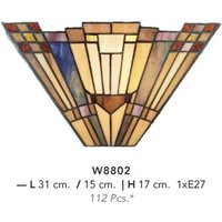 Casa Padrino Tiffany Wandleuchte Durchmesser 31 x 17 cm Wand Leuchte Lampe Wandlampe