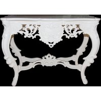 Casa Padrino Luxus Barock Konsolentisch Weiss - Konsole Tisch Beistelltisch