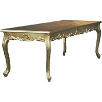 Casa Padrino Barock Esstisch Gold 180cm - Esszimmer Tisch - Möbel Antik Stil