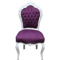 Casa Padrino Barock Esszimmer Stuhl Lila/Weià - Antik Stil