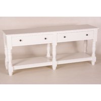 Casa Padrino Landhaus Stil Konsolen Tisch mit 4 Schubladen weià 180 cm ModS4- Shabby Chic Möbel Wand Konsole