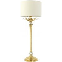 Casa Padrino Luxus Barock Tischleuchte Gold mit Swarovski Kristallen - Handgefertigt in Italien