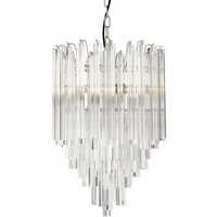 Casa Padrino Luxus Hängeleuchte Eiszapfen Glas - Art Deco Hotel / Restaurant Lampe - Eindrucksvolle Leuchte