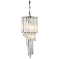 Casa Padrino Luxus Hängeleuchte Eiszapfen Glas 75 x 30 cm - Art Deco Hotel / Restaurant Lampe - Eindrucksvolle Leuchte