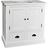 Casa Padrino Landhaus Stil Waschschrank Waschtisch inkl 1 Waschbecken - Bad Schrank