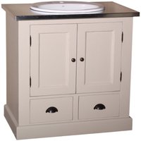 Casa Padrino Landhaus Stil Waschschrank Waschtisch inkl 1 Waschbecken - Bad Schrank