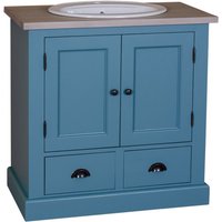 Casa Padrino Landhaus Stil Waschschrank Waschtisch inkl 1 Waschbecken - Bad Schrank