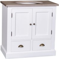 Casa Padrino Landhaus Stil Waschschrank Waschtisch inkl 1 Waschbecken - Bad Schrank