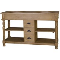 Casa Padrino Landhaus Stil Waschschrank Waschtisch inkl 2 Waschbecken mit Schubladen San Sebastian - Bad Schrank Massivholz