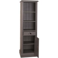 Casa Padrino Landhaus Stil Badezimmer Schrank Hochschrank mit Schublade - Bad Schrank Massivholz