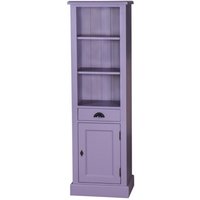 Casa Padrino Landhaus Stil Badezimmer Schrank Hochschrank mit Schublade - Bad Schrank Massivholz