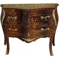 Casa Padrino Barock Kommode Leopard 106 cm Mod2 - Schrank Möbel