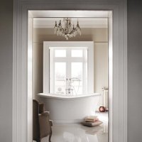 Casa Padrino Badewanne freistehend 1650mm BAdm165 - Freistehende Retro Antik Badewanne