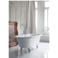 Casa Padrino Jugendstil Badewanne freistehend 1500mm BWin Weià - Freistehende Retro Antik Badewanne