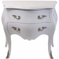 Casa Padrino Barock Kommode 80 cm Weià Hochglanz