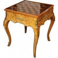 Casa Padrino Barock Spieltisch Schach / Backgammon Tisch Mahagoni L 60 x B 60 x H 71 cm - Möbel Antik Stil Barock