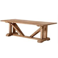 Casa Padrino Vintage Esstisch Eiche Rustikal Massiv 230 x 100 cm - Landhaus Stil Tisch massives Eichenholz