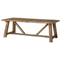 Casa Padrino Vintage Esstisch Eiche Rustikal Massiv 230 x 100 cm Lille - Landhaus Stil Tisch massives Eichenholz