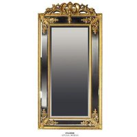 Casa Padrino Barock Wandspiegel Gold H 183 cm B 91.5 cm - Edel & Prunkvoll - Goldener Spiegel