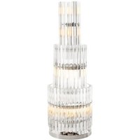 Casa Padrino Luxus Tischleuchte Eiszapfen Glas / Nickel Finish - Leuchte - Luxury Collection