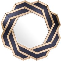 Casa Padrino Luxus Designer Wandspiegel Amber Gold B 90 x H 90 cm - Luxury Hotel Collection