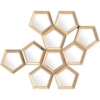 Casa Padrino Luxus Designer Wandspiegel Gold B 101 x H 87 cm - Luxury Hotel Collection