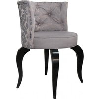 Casa Padrino Barock Salon Stuhl Braun Muster / Schwarz - Designer Sessel - Luxus Qualität