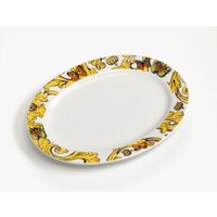 Harald Glööckler Porzellan Platte oval 25,5 x 19,5 cm Barock Dekoration Pompöös
