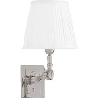 Casa Padrino Luxus 1er Wandleuchte Weiss / Nickel Finish - Leuchte - Luxury Collection