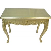 Casa Padrino Barock Konsolentisch Gold mit Schubladen Damen Schminktisch - Antik Stil - Barock Möbel