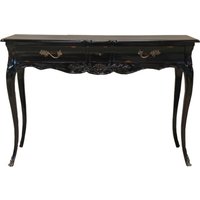 Casa Padrino Barock Schreibtisch Antik Schwarz 120 x 80 x 45 cm - Sekretär Luxus Möbel