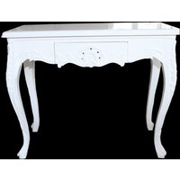 Casa Padrino Barock Konsolentisch Weiss mit Schubladen Damen Schminktisch - Antik Stil - Barock Möbel