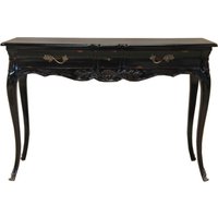 Casa Padrino Barock Konsolentisch Antik Stil Schwarz mit 3 Schubladen 120 cm - Konsole Schrank Kommode