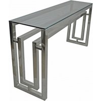 Casa Padrino Luxus Konsole Nickel Finish / Black Glass 150 cm - Hotel Art Deco Möbel