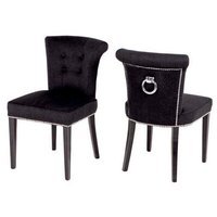 Casa Padrino Luxus Esszimmer Stuhl Los Angeles Schwarz - Möbel Restaurant Barock Hotel