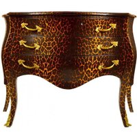 Casa Padrino Barock Kommode in Leopard mit 3 Schubladen