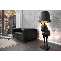 Casa Padrino Luxus Stehleuchte Pferd Schwarz Höhe 130 cm, Leuchte - Luxury Collection Pferde Leuchte - Horse Lamp