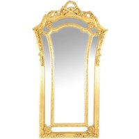 Riesiger Casa Padrino Luxus Barock Wandspiegel Venice Gold 210 x 115 cm - Massiv und Schwer - Goldener Spiegel