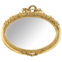 Casa Padrino Luxus Barock Wandspiegel Oval Gold - Massiv und Schwer - Goldener Spiegel