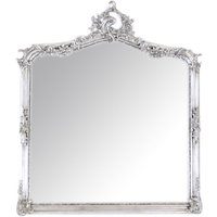 Casa Padrino Barock Wandspiegel Antik Silber - Italienischer Antik Stil - 115 x 100 cm - Edel & Prunkvoll