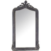 Casa Padrino Luxus Barock Wandspiegel Antik Schwarz 150 x 75 cm - Massiv und Schwer - Schwarzer Spiegel