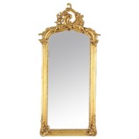 Casa Padrino Luxus Barock Wandspiegel Gold 120 x 55 cm - Massiv und Schwer - Antik Stil Spiegel